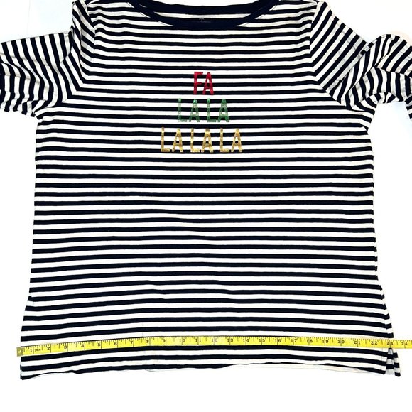 Talbots - Women's Size XL - Black & White Striped - Long Sleeve Round Neckline - Picture 8 of 10